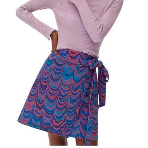 NWT Anthropologie Porridge Iris Stretch Cotton Wrap Mini Skirt Size XS